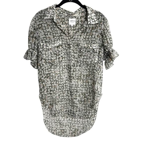 Misa Los Angeles | Tops | Misa Womens Floral Print Short Sleeves